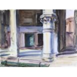 Anthony Bream (born 1943), Venice Columns, watercolour, signed and dated 1998, 38cm x 50cm, framed
