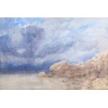 David Cox (1783 - 1859), A Mountain Tarn, watercolour, signed with original artist's inscription