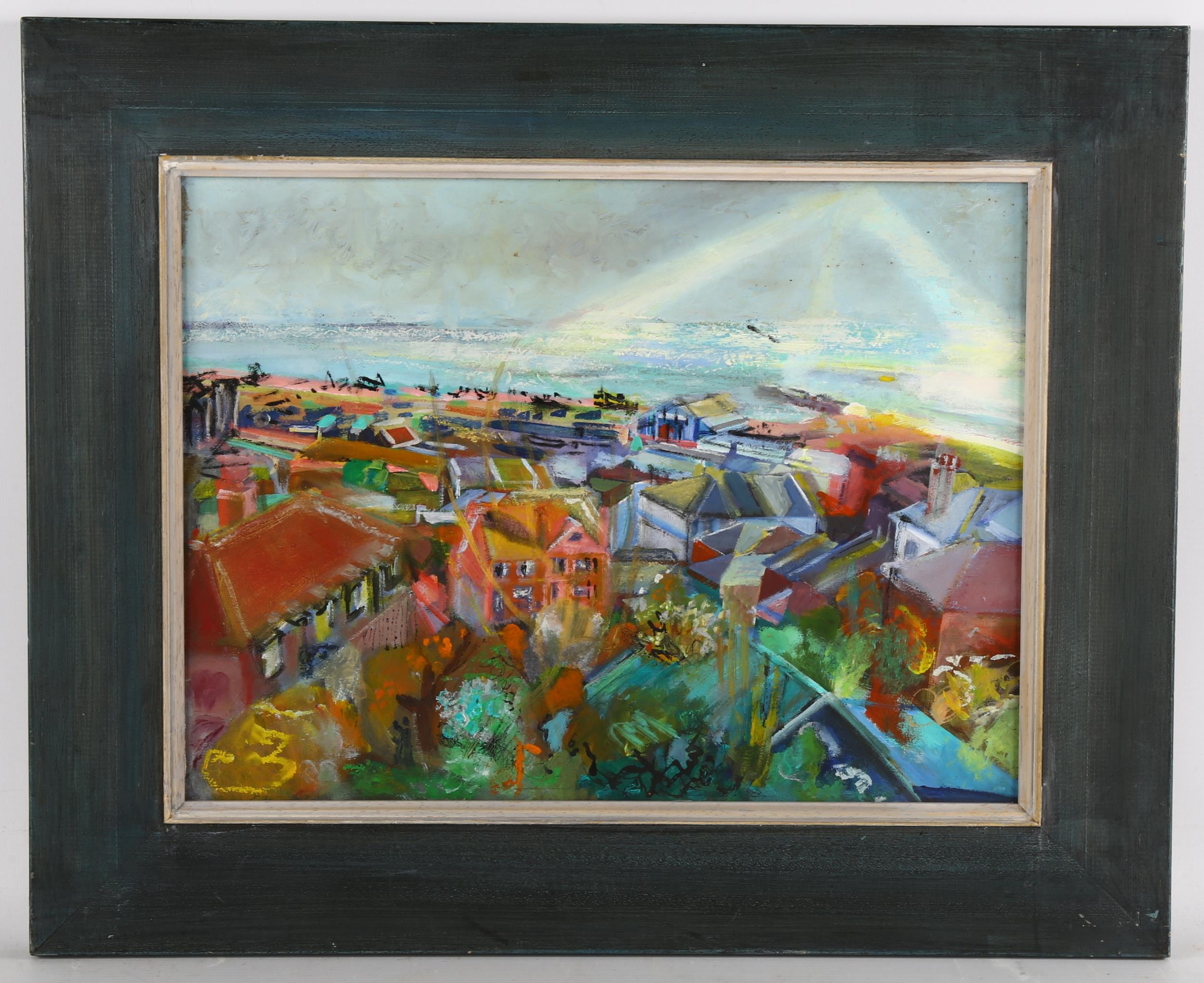 Angela Braven (born 1947), Hastings Old Town, oil on board, inscribed verso, 30cm x 40cm, framed - Image 2 of 4