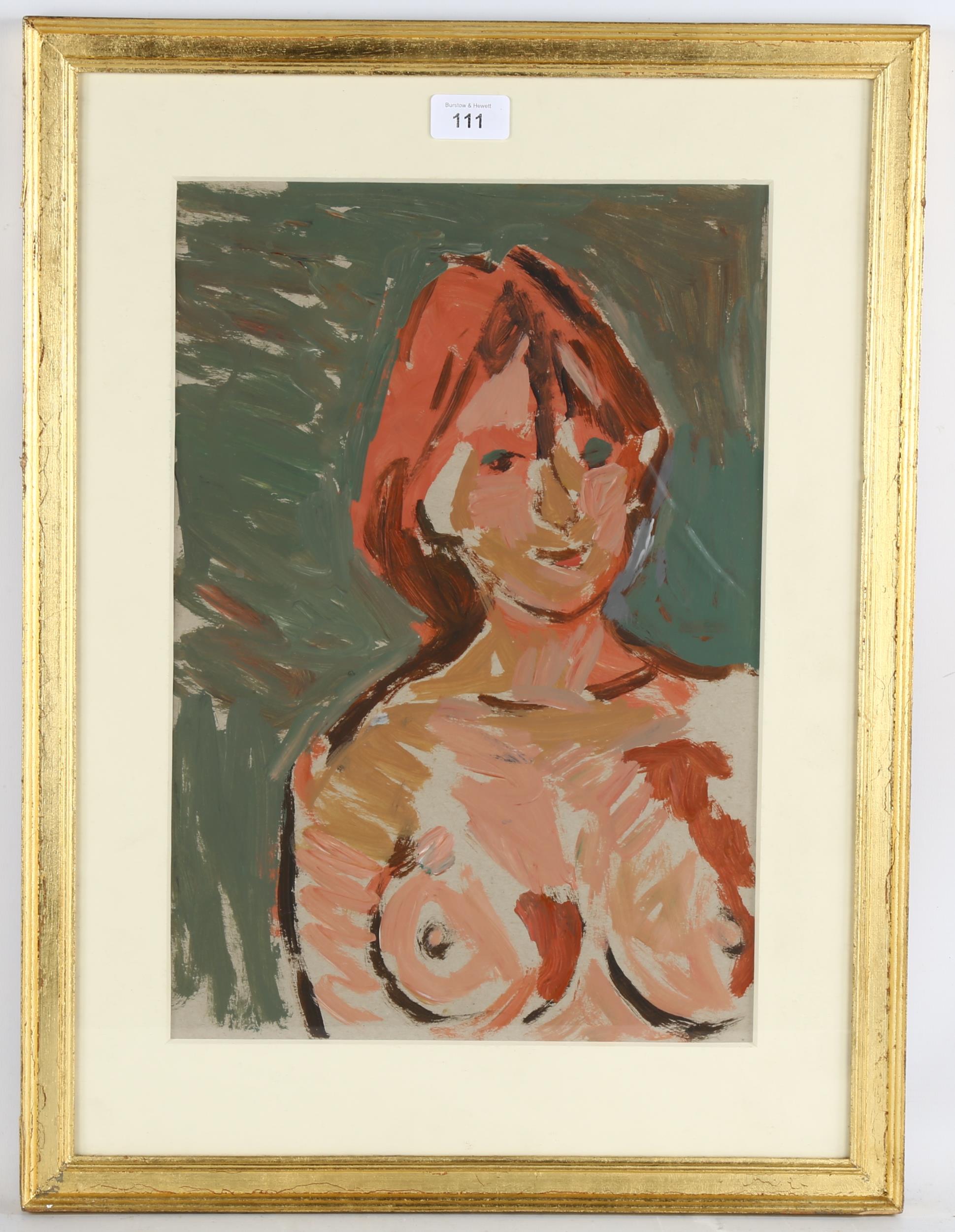 Frank Beanland (1936 - 2019), nude life study, oil on board, 43cm x 28cm, framed Good condition - Image 2 of 4