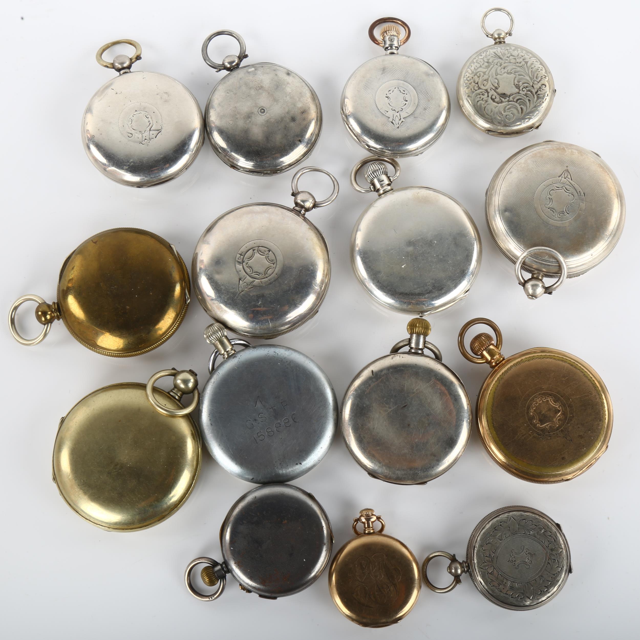 Various pocket watches, including British Military issue GSTP example, silver Waltham example etc - Image 4 of 5