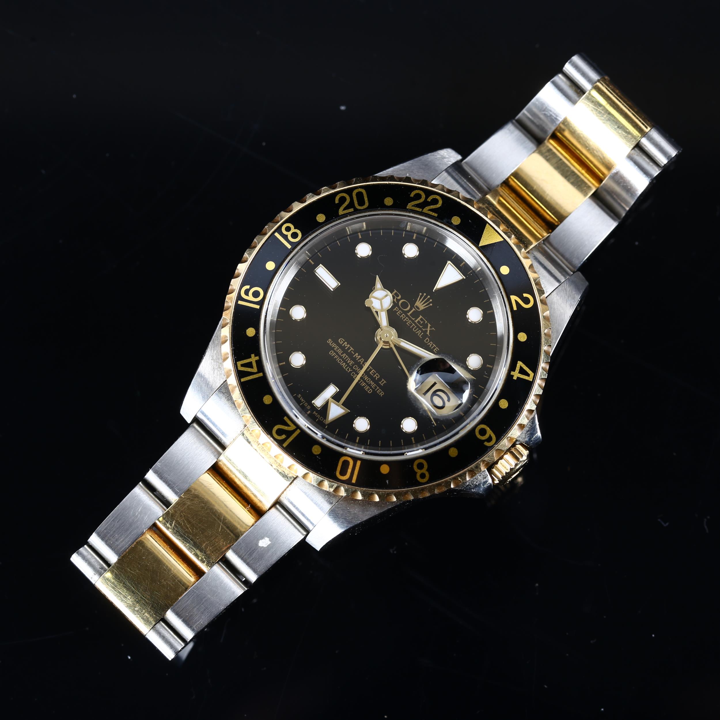 ROLEX - a bi-metal GMT Master II Oyster Perpetual Date automatic bracelet watch, ref. 16713, circa - Image 2 of 9