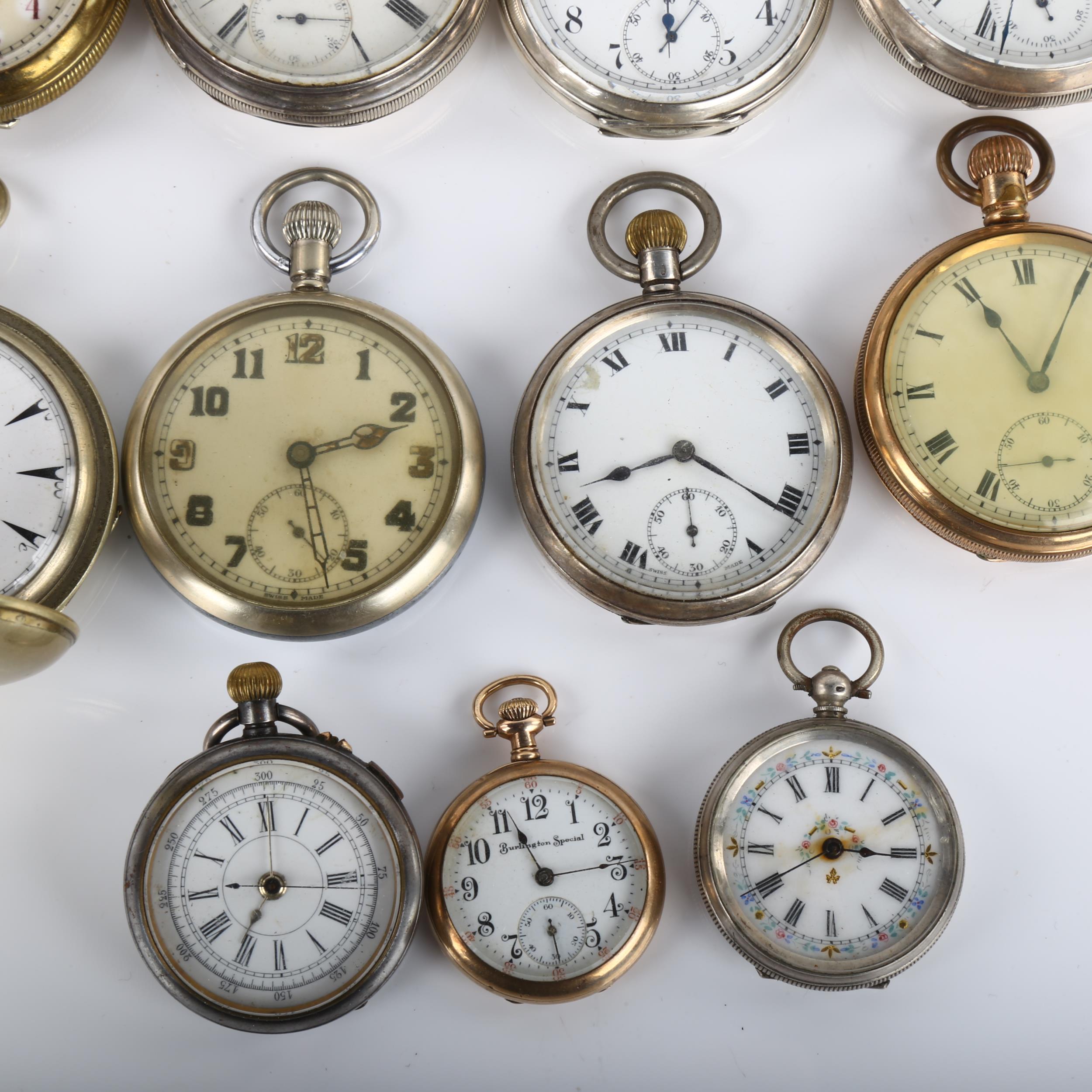 Various pocket watches, including British Military issue GSTP example, silver Waltham example etc - Image 3 of 5