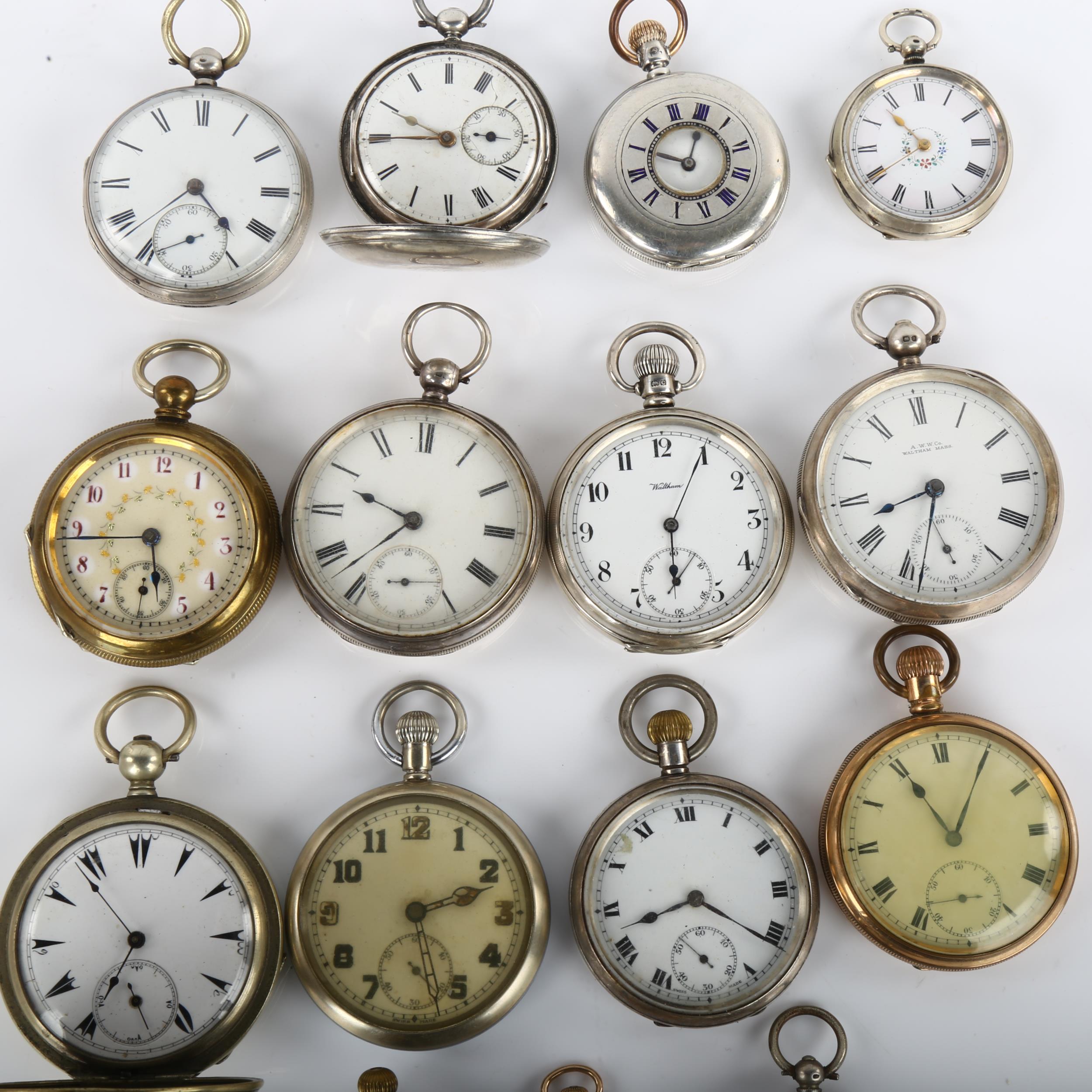 Various pocket watches, including British Military issue GSTP example, silver Waltham example etc - Image 2 of 5