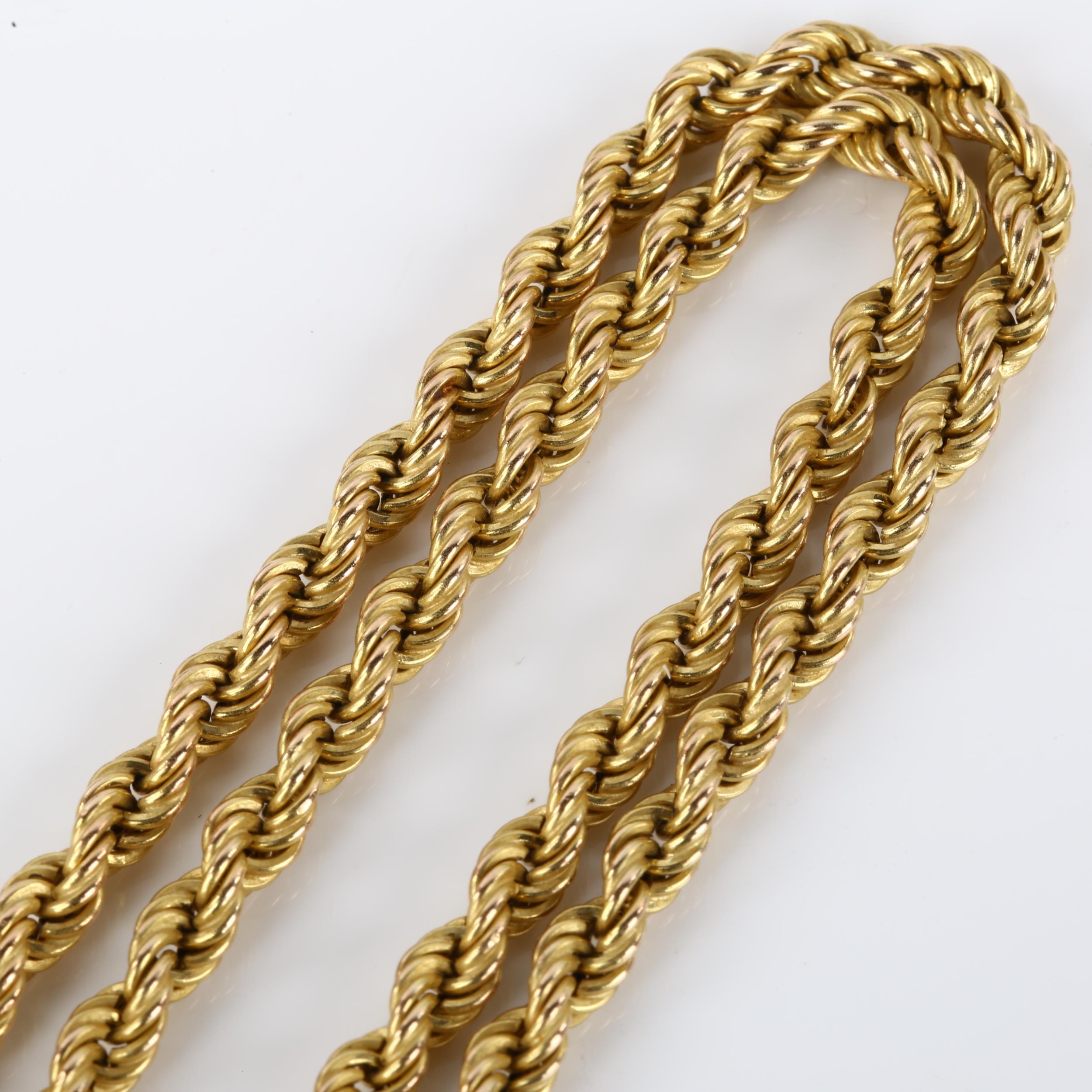 A 9ct gold rope twist chain necklace, length 50cm, 8.7g No damage or repairs, no broken links, clasp - Image 3 of 4