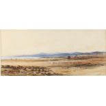 Thomas Lound (1802 - 1861), Morecombe Bay circa 1850s, watercolour, unsigned, 20cm x 48cm, framed