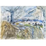 Chris Chasey, 2 woodland landscapes, watercolours, signed, largest 39cm x 56cm, framed (2)