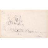 George Price Boyce RWS (1826 - 1897), the East Hill Hastings, pencil sketch signed with initials