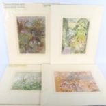 Maurice Sheppard (born 1947), 5 botanical and garden scenes, mounted (5)