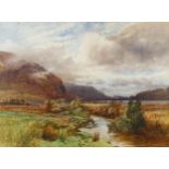 John Cuthbert Salmon (1844 - 1917), Gwellyn Lake North Wales, watercolour, signed, 42cm x 58cm,
