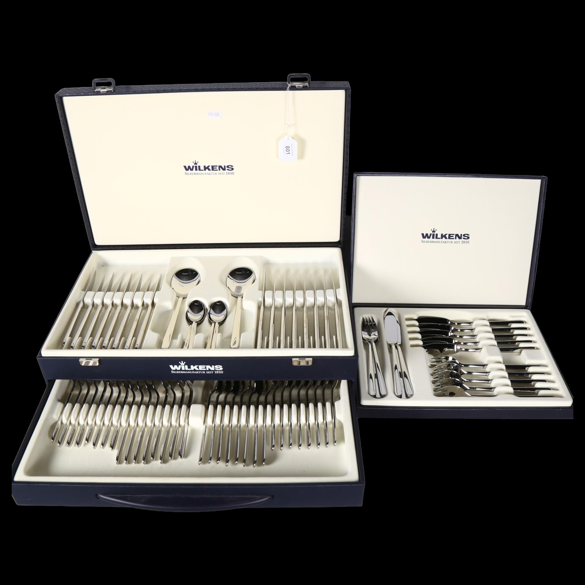 A Wilkens, Silbermanufaktur Seit1810 stainless steel canteen of cutlery for 8 people, in original