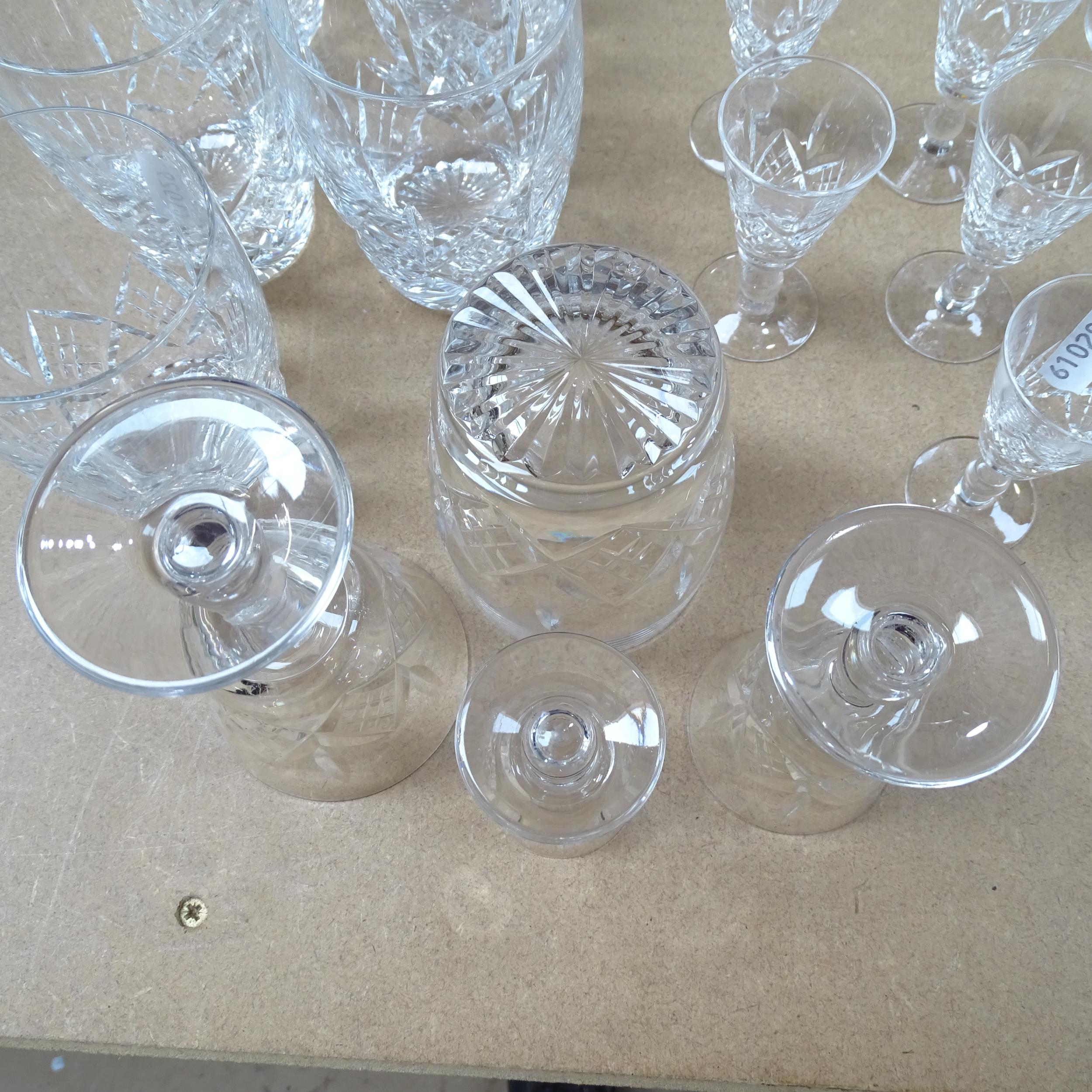 A suite of Stuart crystal glassware in Glengarry pattern, to include 6 Champagne flutes, - Image 2 of 2