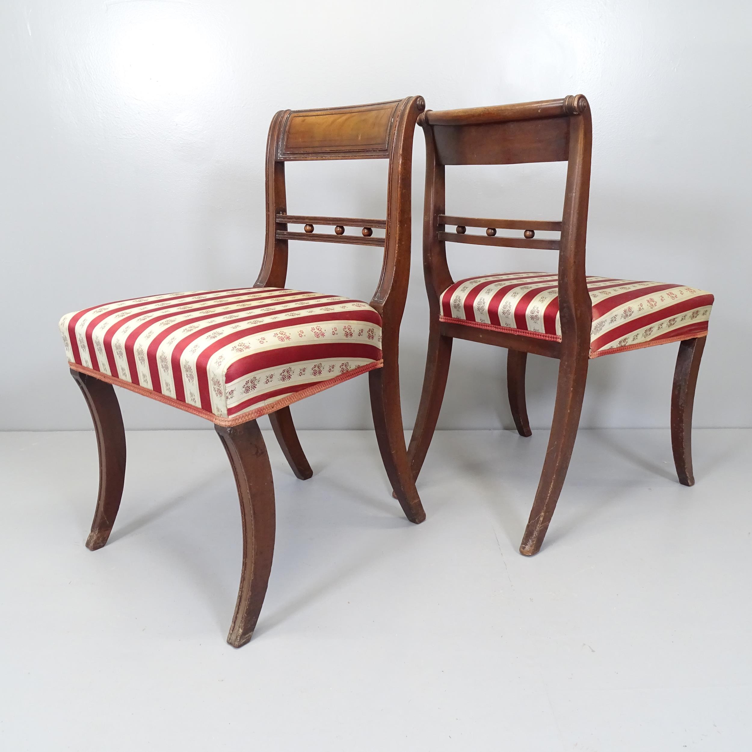 A set of four Georgian mahogany dining chairs. - Image 2 of 2