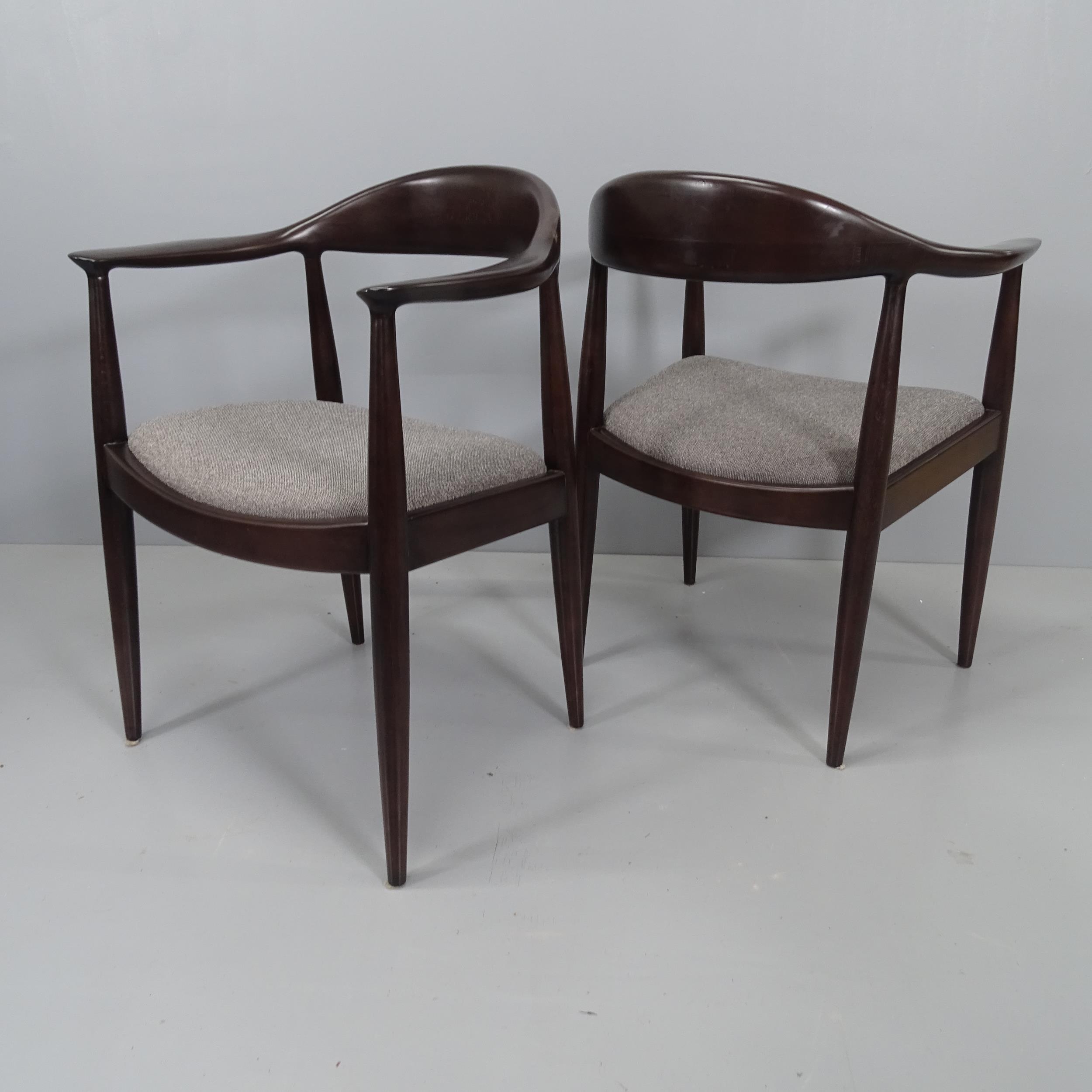 A pair of Hans Wegner Kennedy style armchairs in the mid-century Danish manner. WITH THE OPTION TO - Image 2 of 2