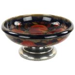 Moorcroft / Tudric for Liberty, a Pomegranate pattern tazza with planished pewter base, marked to