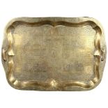 CRICKET INTEREST - an inscribed tray 1950-51 Commonwealth XI Tour to India and Ceylon, engraved "