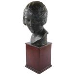 OPERA INTEREST - a ceramic bust of Rodolfa Lhombino, Soprano, mounted on wooden plinth, and ephemera
