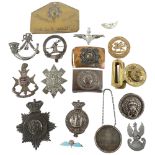 Military Interest - A collection of Victorian and later British military badges, buckles and