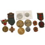 A small collections of medals and medallions, including London County Council and Driver's medals
