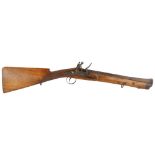 An Indian brass barrel flintlock blunderbuss, overall length 88cm 20th century reproduction with