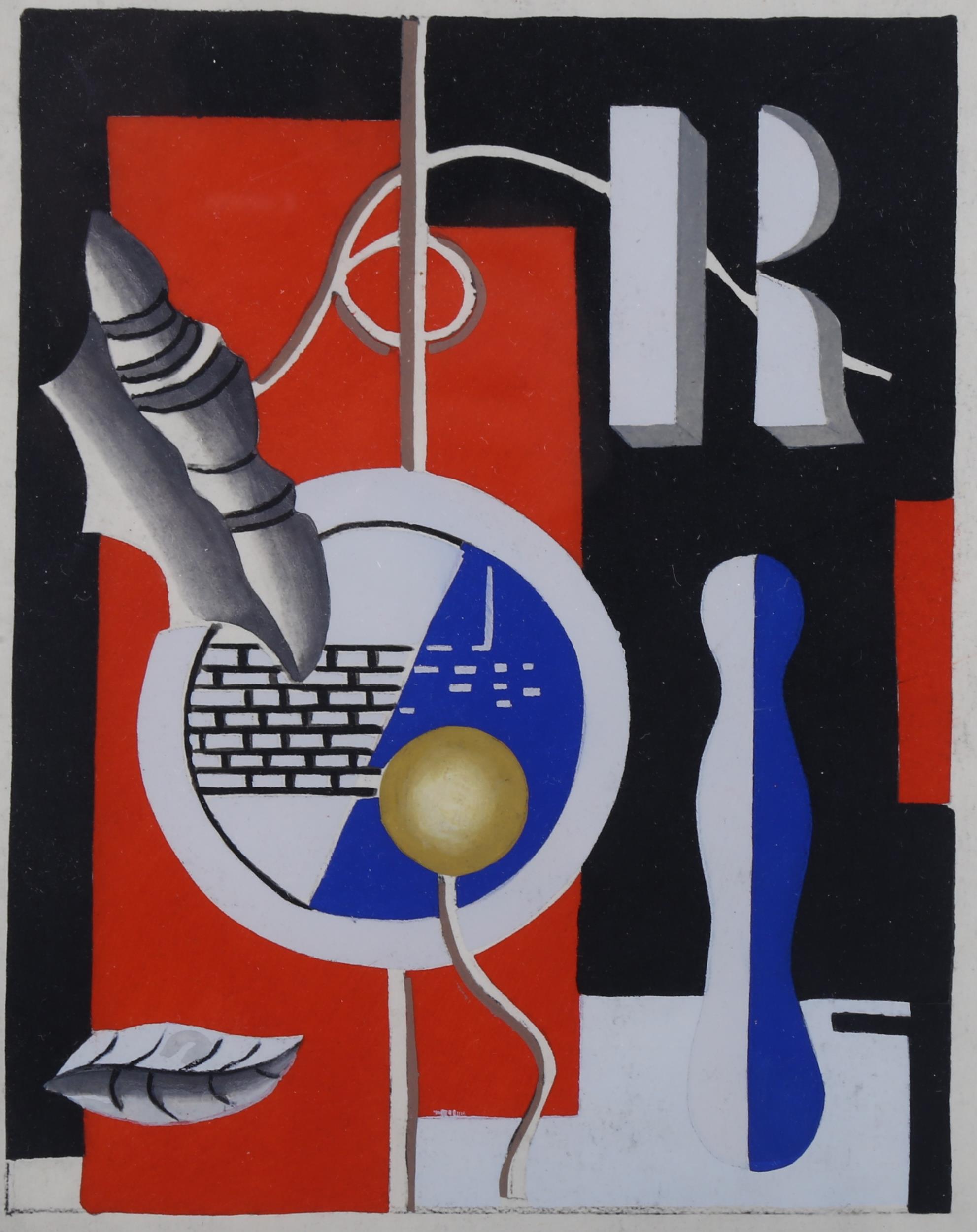 Fernand Leger (1881 - 1955), abstract composition, pochoir print, 1928 issue for Cahier d'Art from