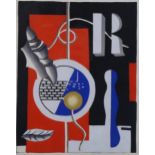 Fernand Leger (1881 - 1955), abstract composition, pochoir print, 1928 issue for Cahier d'Art from
