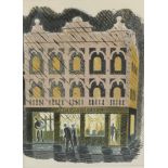 Eric Ravilious (1903-1942), lithograph in colours on paper, Public House, The Brighton, 18.5cm x