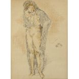 James Adam McNeil Whistler (1900-1949), lithograph in colours on laid paper, Standing Figure, signed