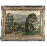 Edwin Byatt RI (1888 - 1948), a Sussex farm, oil on canvas, signed, 60cm x 85cm, framed Good