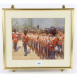 Christopher Clark (1875 - 1942), a military parade, Grenadier Guards, signed and dated '03, 22cm x