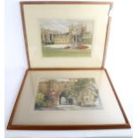 Lilian Clark Goodchild, pair of watercolours, studies of palace gardens, signed and dated 1945 and