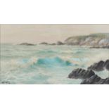 Henry Harding Bingley (1887 - 1972), shore scene, watercolour, signed, 20cm x 35cm, framed Slight