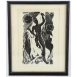 Blair Hughes-Stanton (1902-1981), woodcut on paper, The Four Horsemen, from Revelations of St