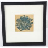 Eric Ravilious (1903 -1942), British emblems, woodcut print, British Pavilion at the New York