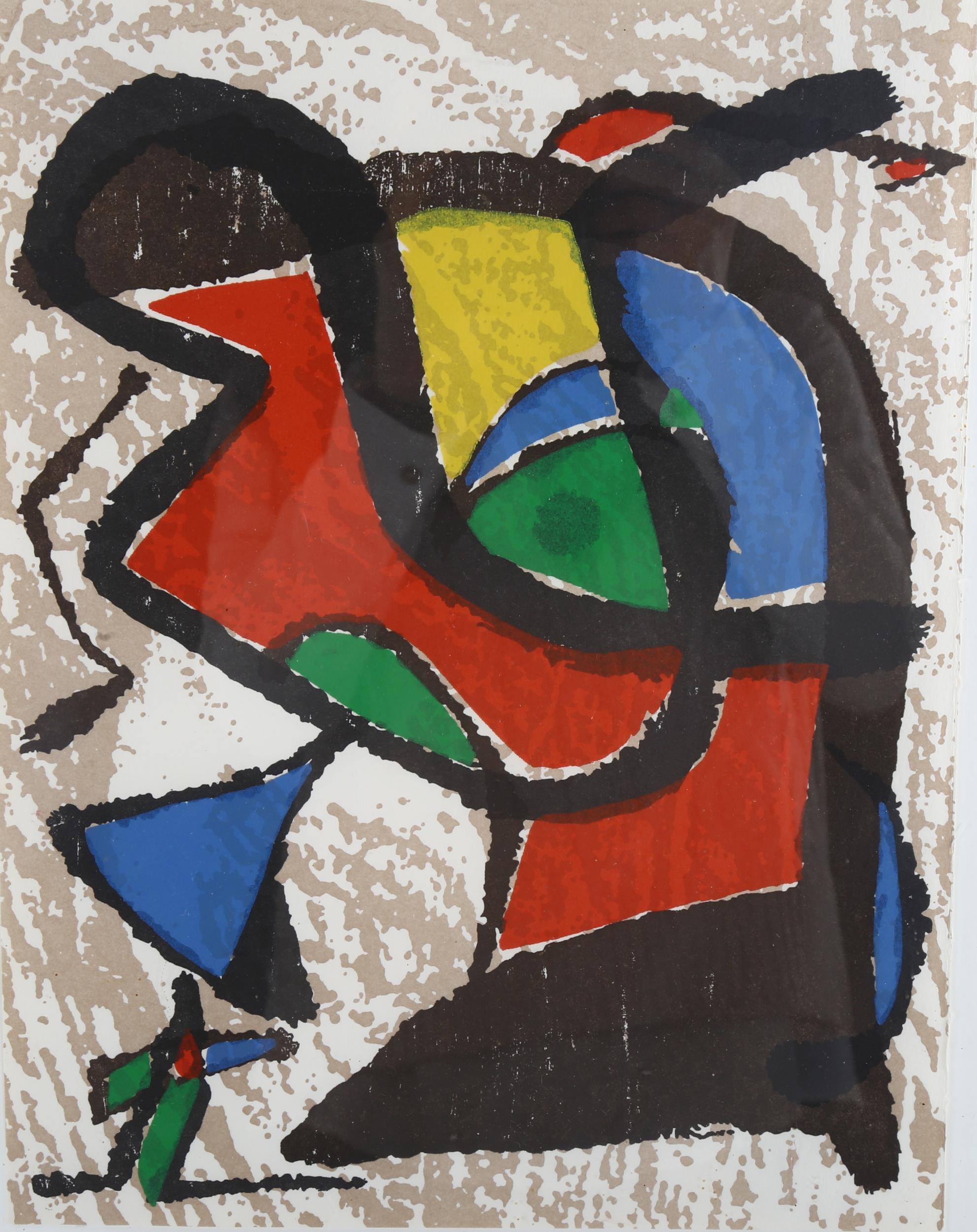 Joan Miro (1893 - 1983), abstract colour woodcut print, issued in Miro engraving volume 1, no. - Image 2 of 4