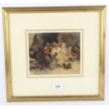 Attributed to Sir David Wilkie (1785 - 1841), study for blind man's bluff, watercolour, unsigned,