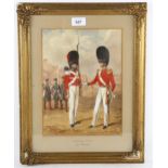 Henry Martens (? - 1860), Coldstream Guards, watercolour, signed with monogram, 29cm x 22cm,