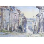 Lilian Clark Goodchild, Mermaid Street Rye, watercolour, signed and dated 1951, 25cm x 35cm,