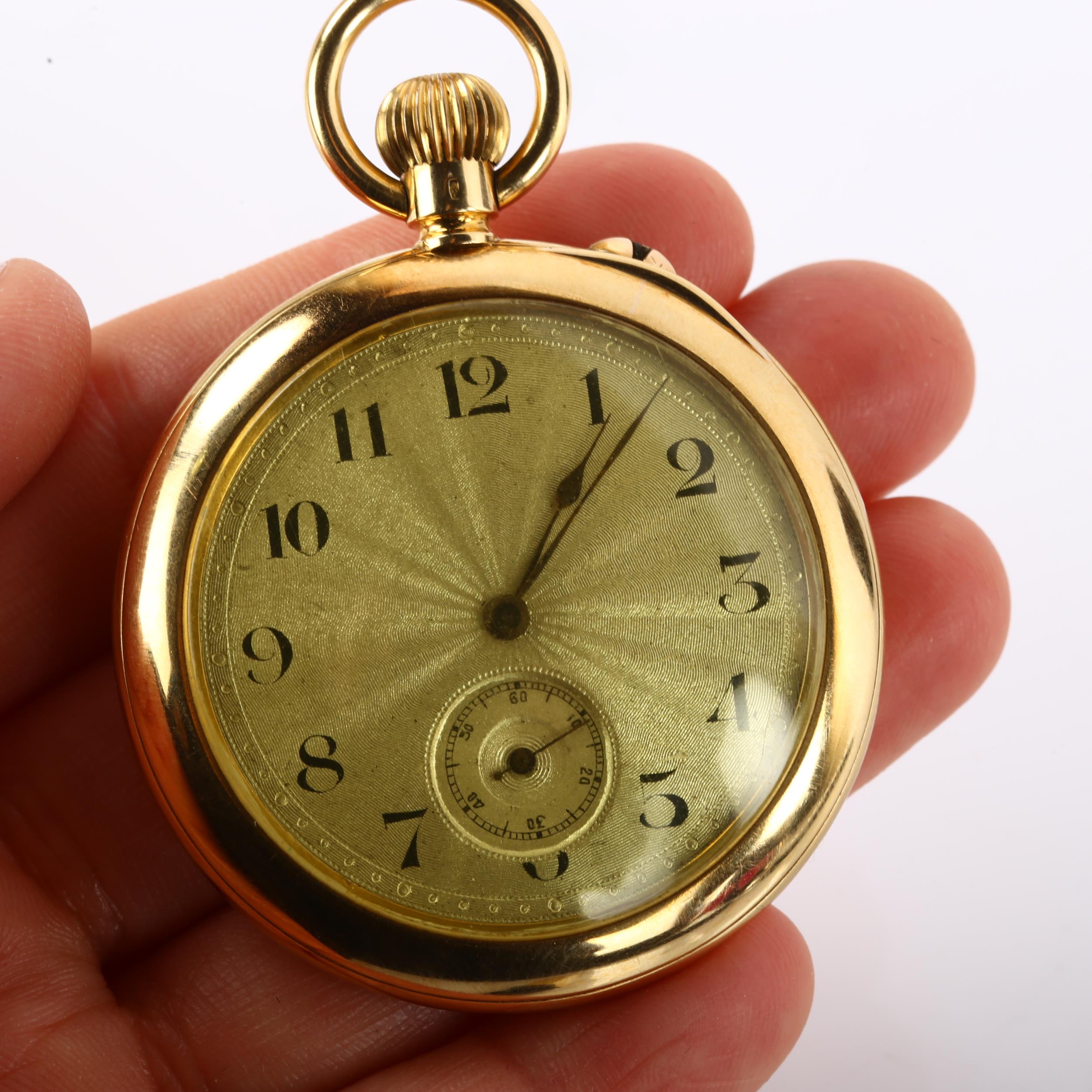 CHARLES FRODSHAM & CO LTD - an early 20th century 18ct gold open-face keyless pocket watch, silvered - Image 5 of 5