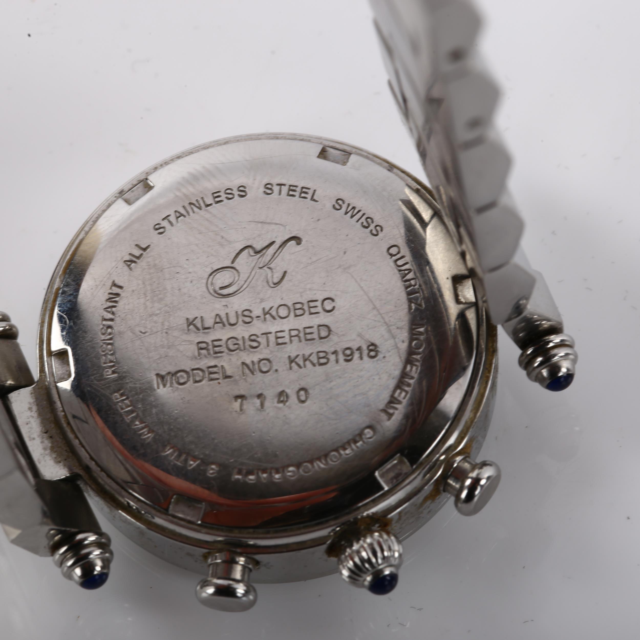 KLAUS-KOBEC - a lady's stainless steel Diamond quartz chronograph bracelet watch, ref. KKB1918, - Image 4 of 5