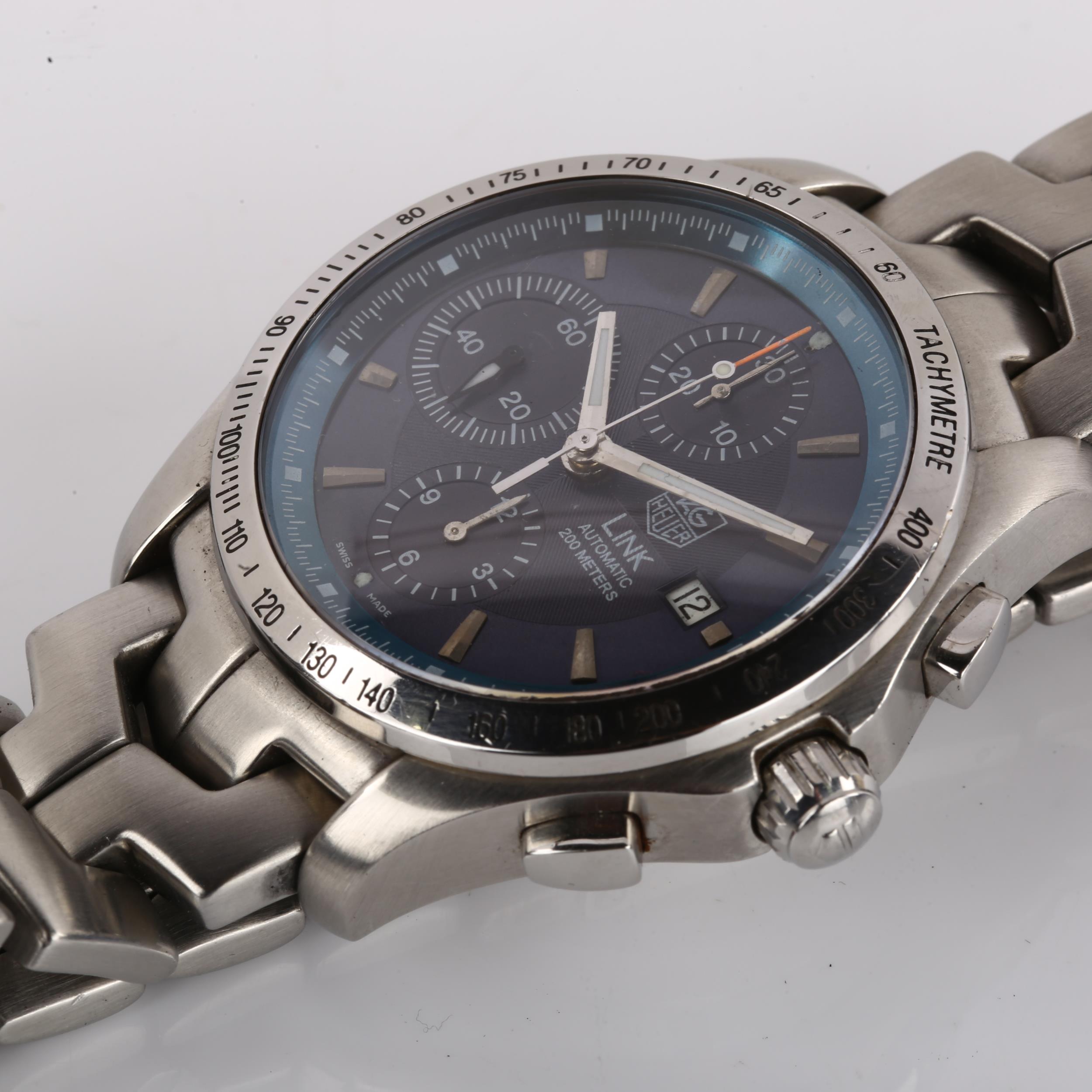 TAG HEUER - a stainless steel Link automatic chronograph bracelet watch, ref. CJF2114, circa 2008, - Image 4 of 5