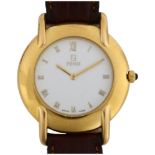 FENDI - a gold plated 410G quartz wristwatch, white dial with gilt Roman numeral hour markers,