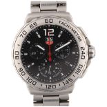 TAG HEUER - a stainless steel Formula 1 quartz chronograph bracelet watch, ref. CAU1112, black