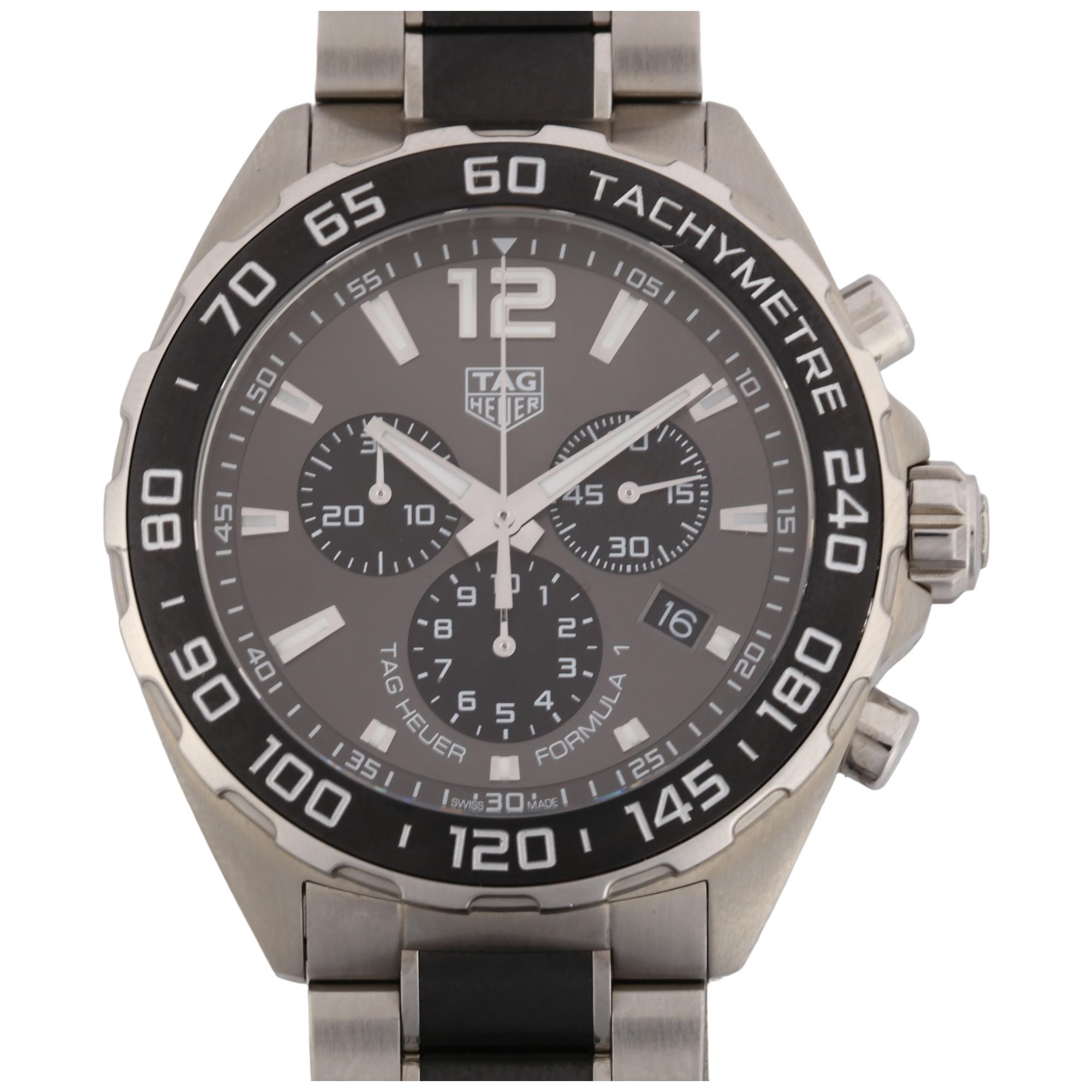 TAG HEUER - a stainless steel Formula 1 quartz chronograph bracelet watch, ref. CAZ1011, circa 2017,