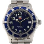 TAG HEUER - a stainless steel 2000 Series Professional quartz bracelet watch, ref. WM1113, blue dial