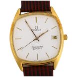 OMEGA - a gold plated stainless steel Seamaster quartz wristwatch, ref. 196.0280, circa 1982,