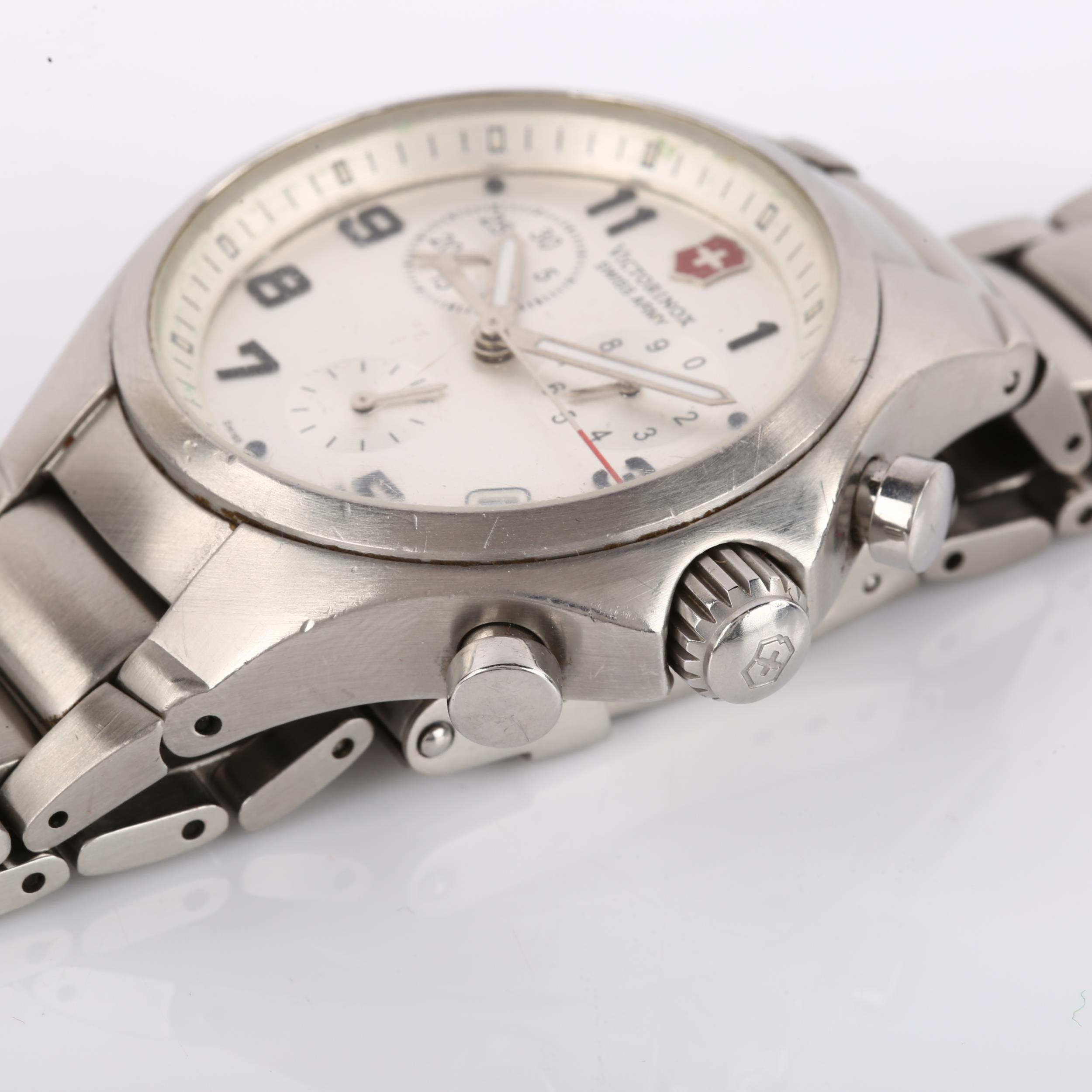 VICTORINOX - a stainless steel Swiss Army Base Camp quartz chronograph bracelet watch, ref. V.25331, - Image 3 of 5