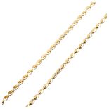 An Italian 18ct gold fancy link chain necklace, necklace length 60cm, 12.4g No damage or repairs,