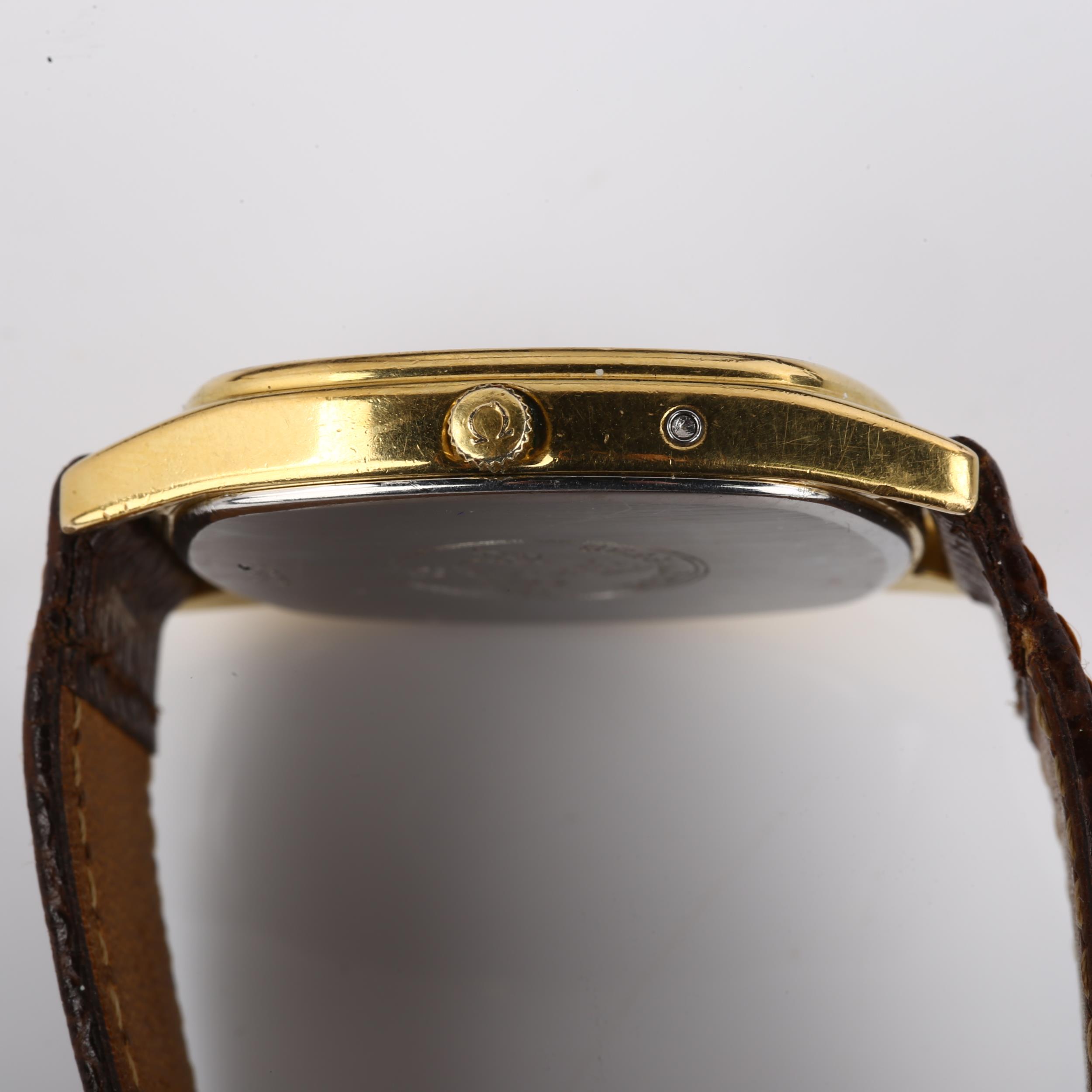 OMEGA - a gold plated stainless steel Seamaster quartz wristwatch, ref. 196.0280, circa 1980, - Image 4 of 5