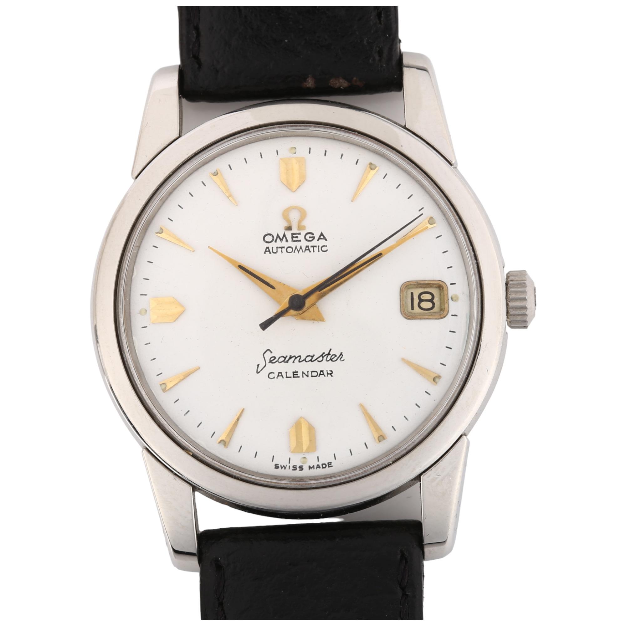 OMEGA - a stainless steel Seamaster Calendar automatic wristwatch, ref. 2849-6SC, circa 1958,